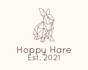 Geometric Rabbit Animal  logo design