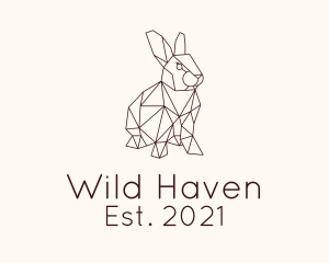 Geometric Rabbit Animal  logo design