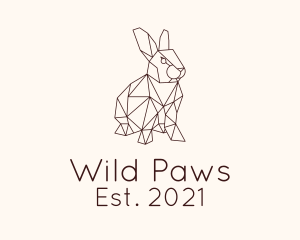 Geometric Rabbit Animal  logo design