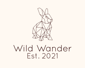 Geometric Rabbit Animal  logo design