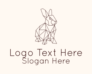 Geometric Rabbit Animal  Logo