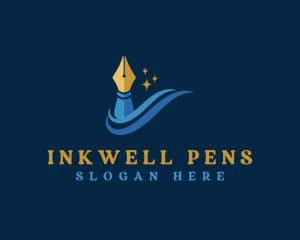 Pen - Wave Pen Writer logo design