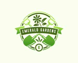 Flower Shovel Gardening logo design