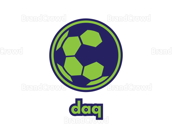 Blue Green Football Logo