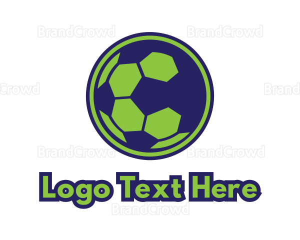 Blue Green Football Logo