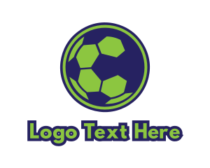 Goal Keeper - Blue Green Football logo design