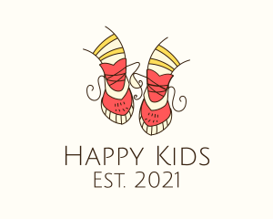 Girl Kids Shoes logo design