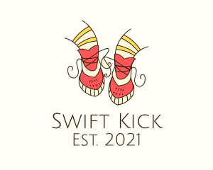 Girl Kids Shoes logo design