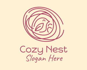 Happy Bird Nest logo design