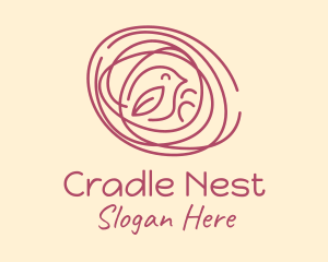 Happy Bird Nest logo design