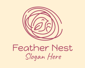 Happy Bird Nest logo design