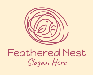 Happy Bird Nest logo design