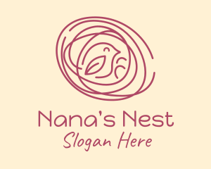 Happy Bird Nest logo design