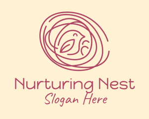 Happy Bird Nest logo design