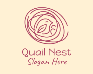 Happy Bird Nest logo design