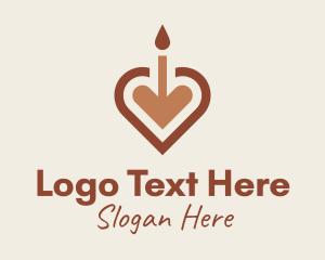 Boho Heart Candle  Logo