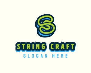 String - Toy String Letter S logo design