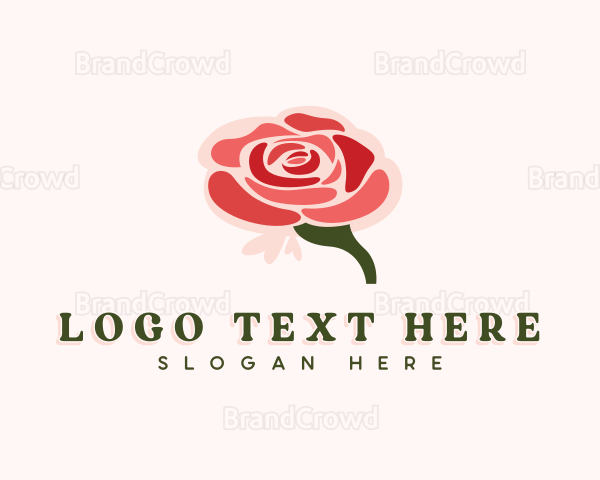 Rose Flower Florist Logo