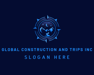 Trip - Compass Mountaineering Travel logo design