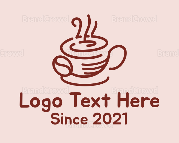 Hot Coffee Cup Logo