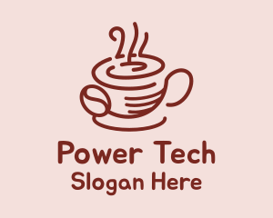 Hot Coffee Cup Logo