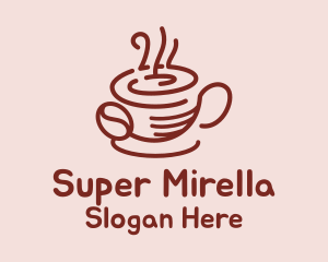 Hot Coffee Cup Logo