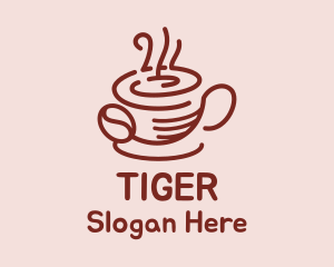 Hot Coffee Cup Logo