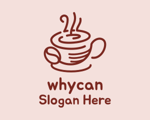 Hot Coffee Cup Logo