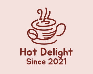 Hot Coffee Cup logo design