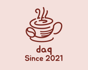 Roasted - Hot Coffee Cup logo design