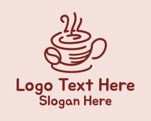 Hot Coffee Cup Logo