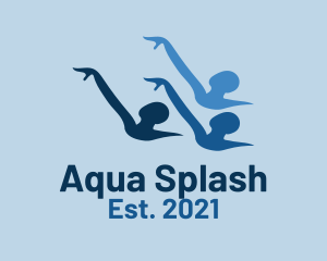 Swim - Minimalist Synchronized Swimming logo design