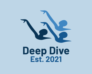 Dive - Minimalist Synchronized Swimming logo design