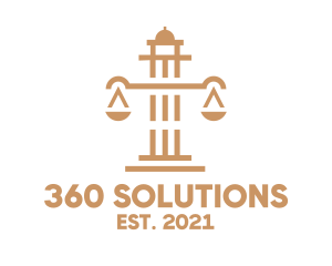 Legal Scales Pillar logo design