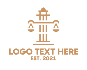 Tower - Legal Scales Pillar logo design