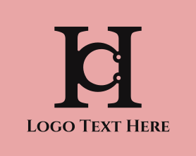 Serif - Black Jewelry H logo design