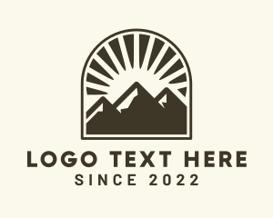 Trekking - Mountain Tourist Spot logo design