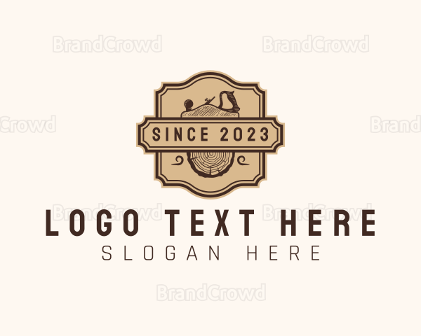 Wooden Planer Log Logo