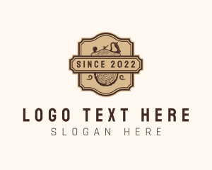Wooden - Wooden Planer Emblem logo design