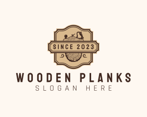 Wooden Planer Log logo design