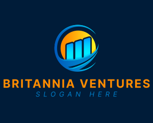 Gradient Business Graph logo design