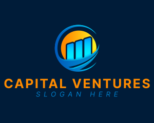 Capital - Gradient Business Graph logo design