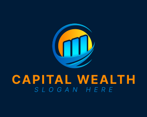 Capital - Gradient Business Graph logo design