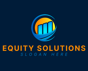 Equity - Gradient Business Graph logo design