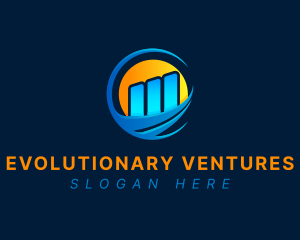 Gradient Business Graph logo design