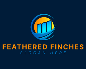 Gradient Business Graph logo design