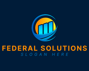 Gradient Business Graph logo design