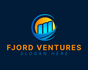 Gradient Business Graph logo design