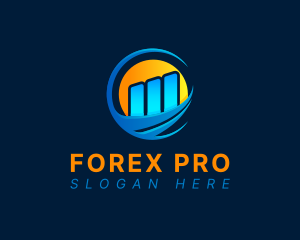 Forex - Gradient Business Graph logo design