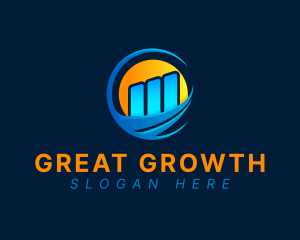 Gradient Business Graph logo design